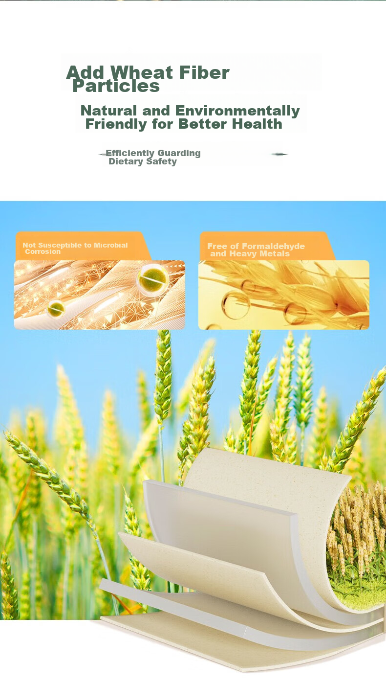 Suncha Antibacterial And Mold-Resistant Cutting Board, Fruit And Baby Food Board, Double-Sided Chopping Board for Home Use, Sticky Plastic Cutting Block, 40*28*1 5