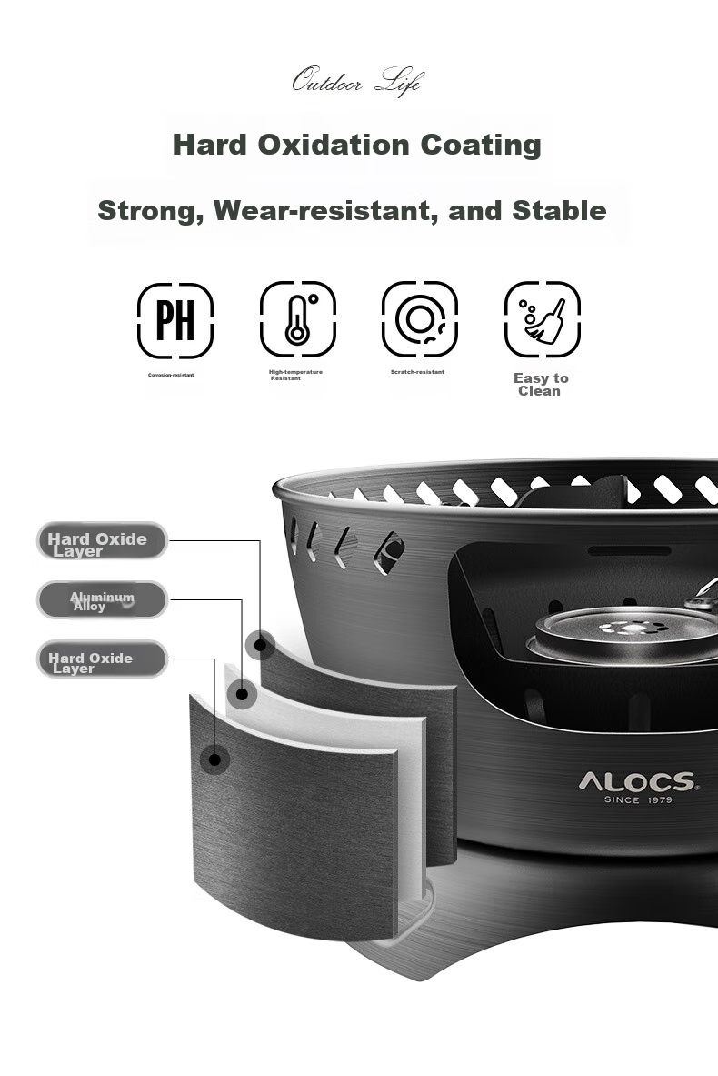 ALOCS Outdoor Portable Stove, Snow Stove for Camping, Alcohol Stove, Tea Brewing Stove, Charcoal Stove, Multi-Functional Gas Stove for Outdoor Use 10