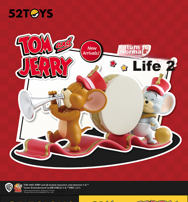 52TOYS TOM & JERRY Daily Life 2 Blind Box Figurine Toys, Single Piece Graduation Gift 1
