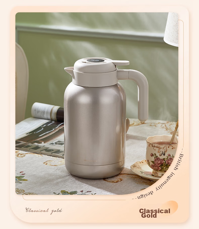 BVGMAV Outdoor Large Capacity Portable Travel Thermos Flask with Steel Stopper, Antibacterial High-End Tea Steeping Pot, 316L Stainless Steel Insulated Water Bottle 18