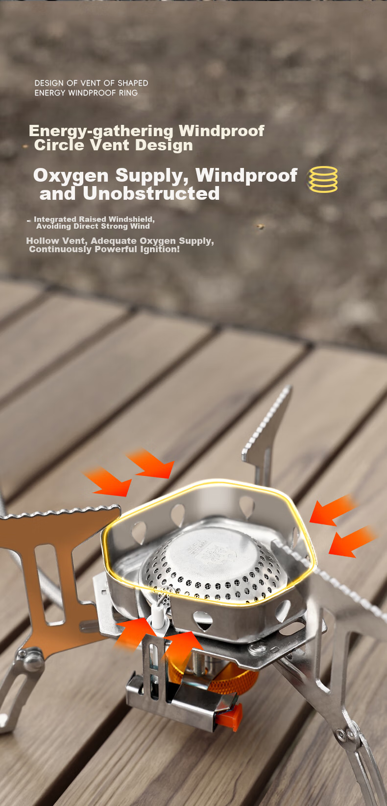 Jinyu Portable Cassette Stove Split Outdoor Windproof Burner Camping Tea Cooking Stove 4
