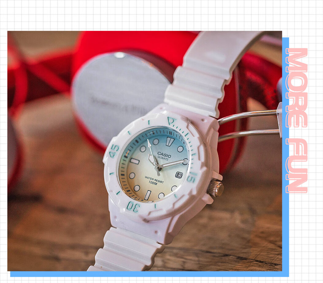 Casio Watch for Female Students, Exams, Children, Analog Night Light, Sports Waterproof Quartz Watch for Men And Women LRW-200H 14