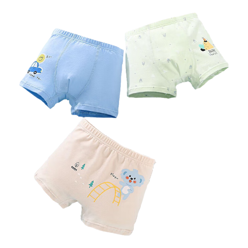 LangSha Boys' Boxer Briefs, Class A Pure Cotton Student Shorts, Big Kids' Antibacterial Underwear, XL Size