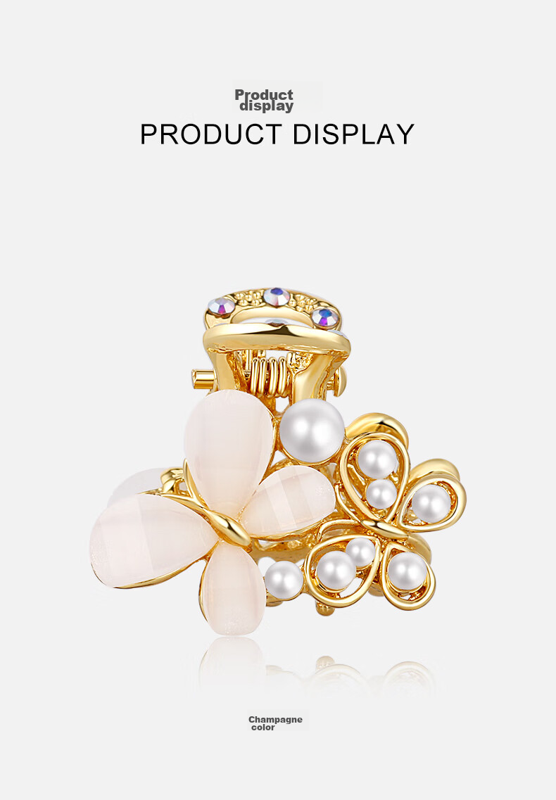Cercoo Exotic Butterfly Roll Series Hair Clip, Pearl Small Claw Clip, Compact And Delicate Korean Bangs Clip, Gift for Girlfriend 7