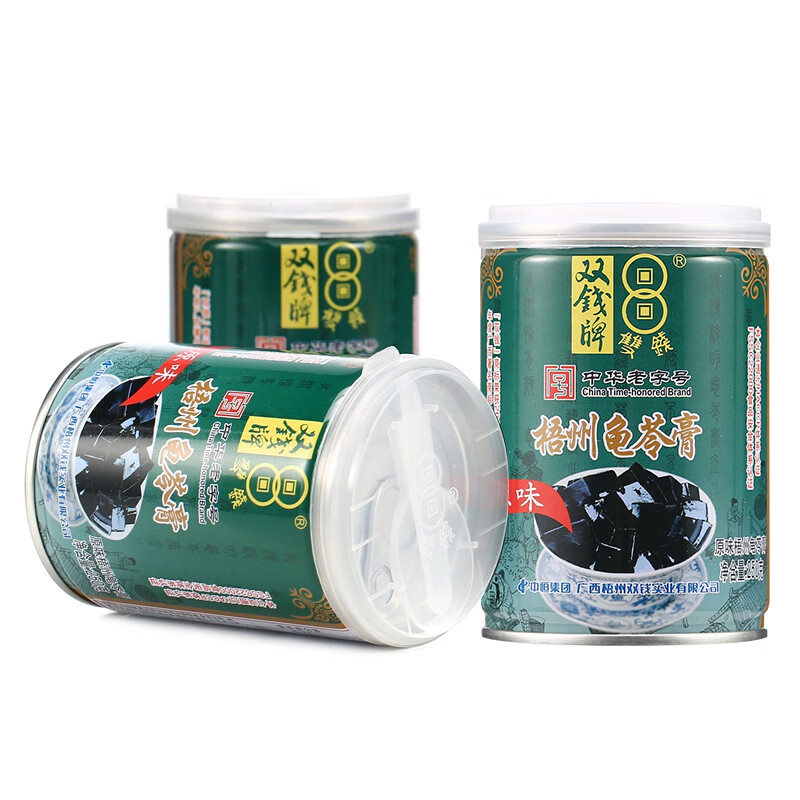 双钱牌 原味梧州龟苓膏 250g *12罐 礼盒装 中华老字号 经典清润款