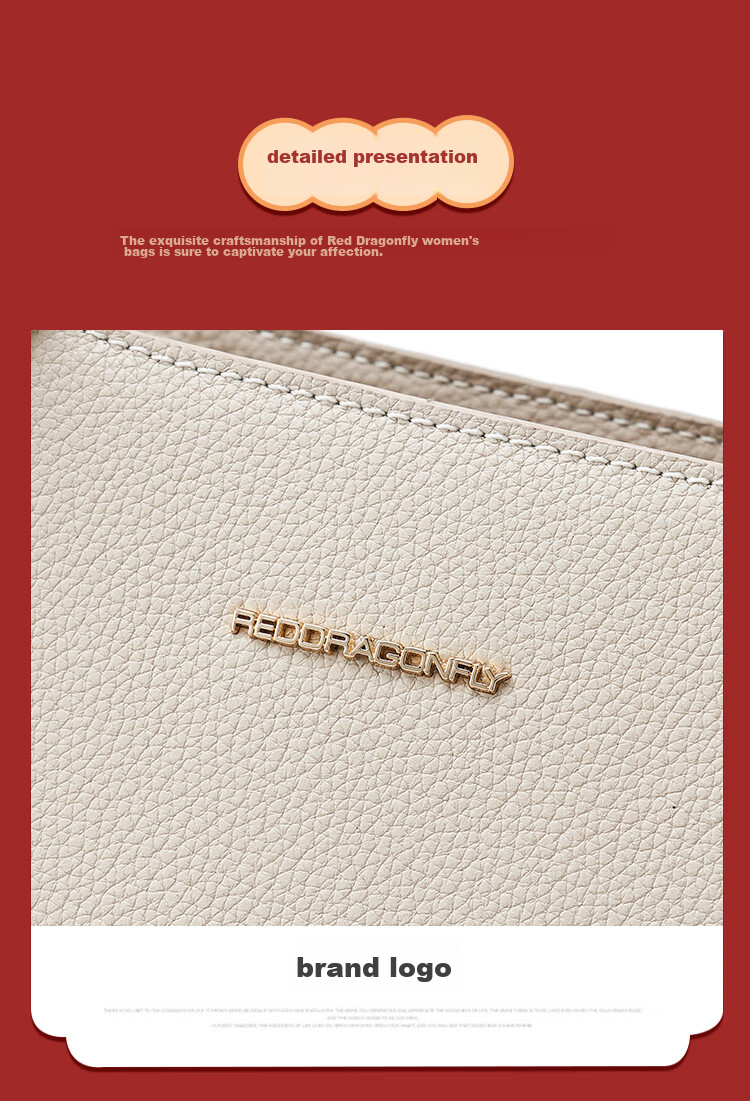 RED DRAGONFLY 2026 New Women's Handbag, Cowhide Crossbody And Handheld Bag, Birthday Gift Box for Wife Or Mother 5