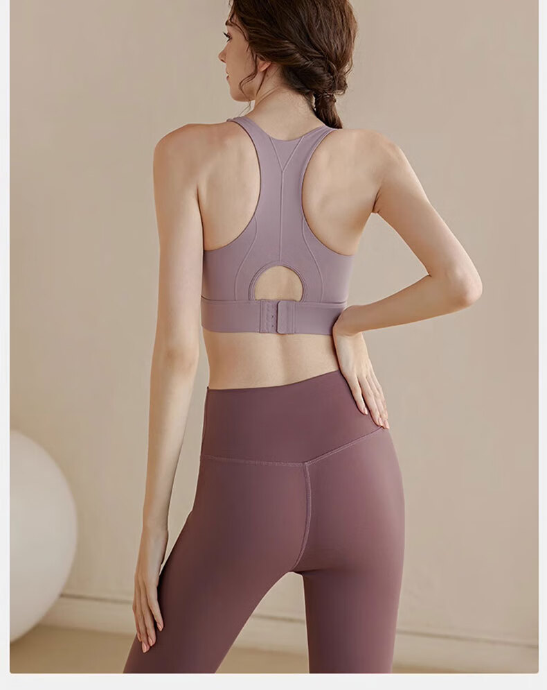 Ziyouxi High-Impact Sports Bra for Women, Shock-Absorbing Running Fitness Vest, Large Bust Support, Anti-Sagging Jump Rope Bra 12