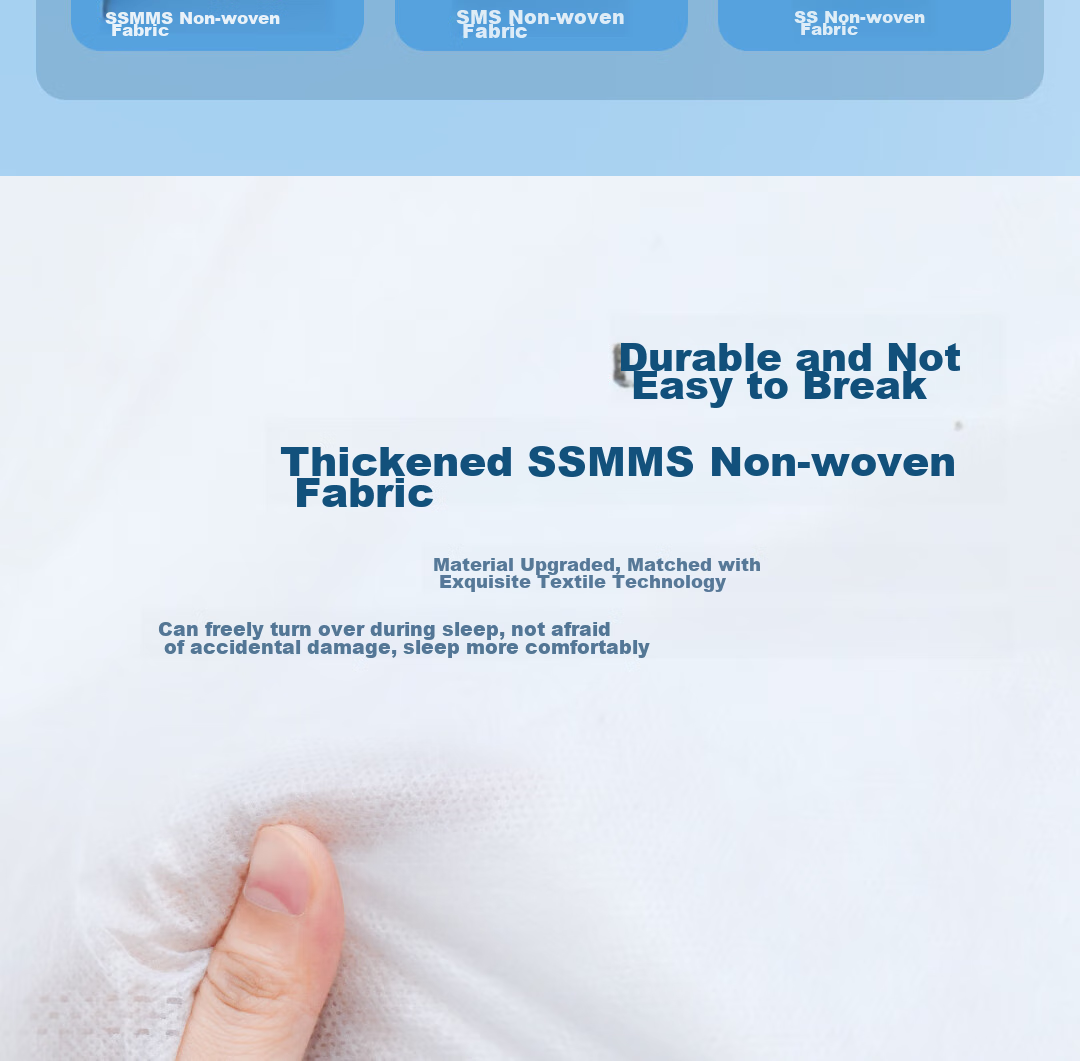 Deli Disposable Bedding Set, Includes Bed Sheet, Duvet Cover, Pillowcases, Thickened Bedding, Travel Essential, Portable, for Hotel Use, Suitable for Two People 11