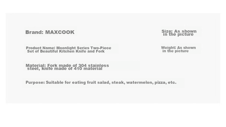 MAXCOOK 304 Stainless Steel Knife And Fork Set, Cutlery Two-Piece Set, Western Tableware MCGC352 11