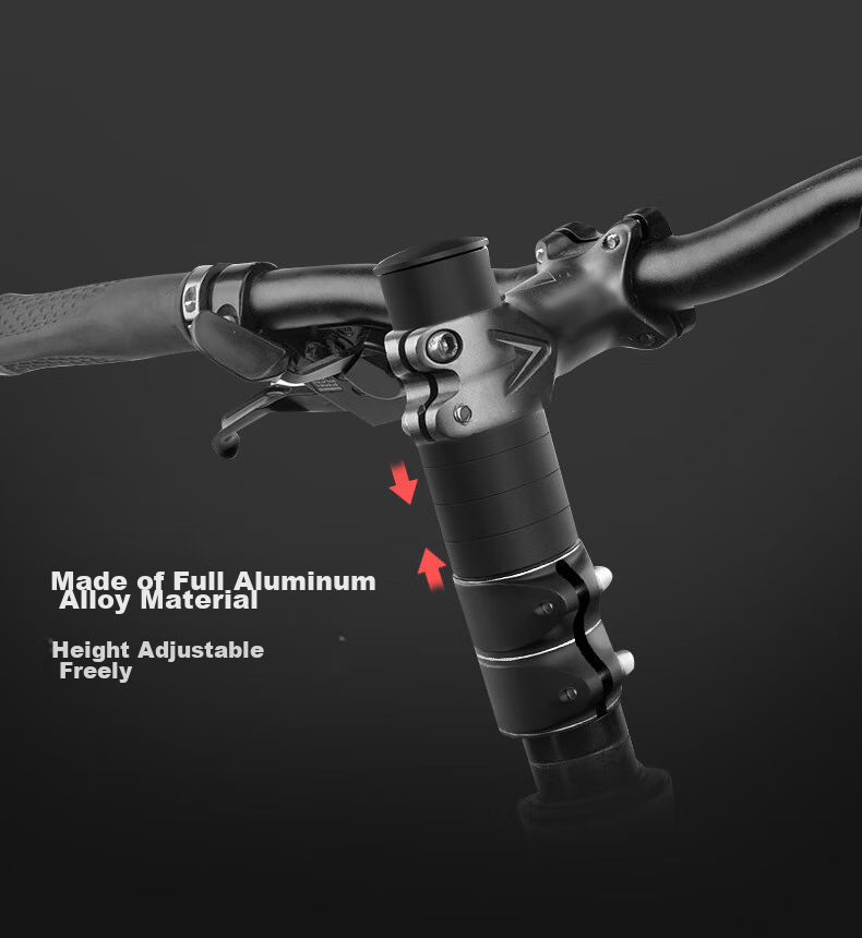 FOREVER Aluminum Alloy Handlebar Riser, Heightening Device for Road Bikes And Mountain Bikes, Universal Model, Upgraded Version in Black 4