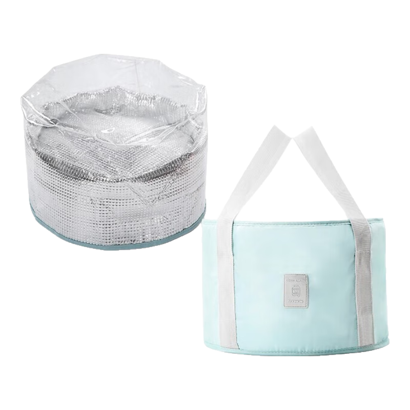 Lehuolvxing Foldable Foot Soaking Bucket, Thickened Insulated Portable Raised Bucket, Foot Care Bag, Foot Washing Bucket, Foot Bath Basin, Over-Knee Length