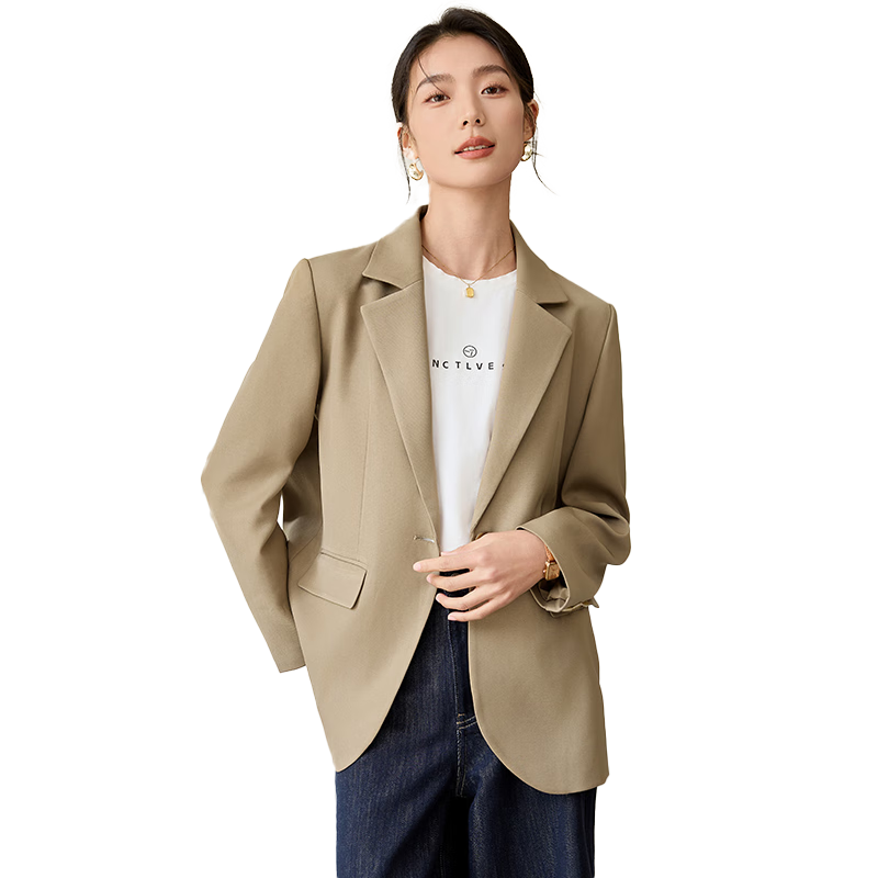 Chushen Chunqiu Women's Classic Simple H-Shape Blazer Casual Commuter Suit Jacket S51U012