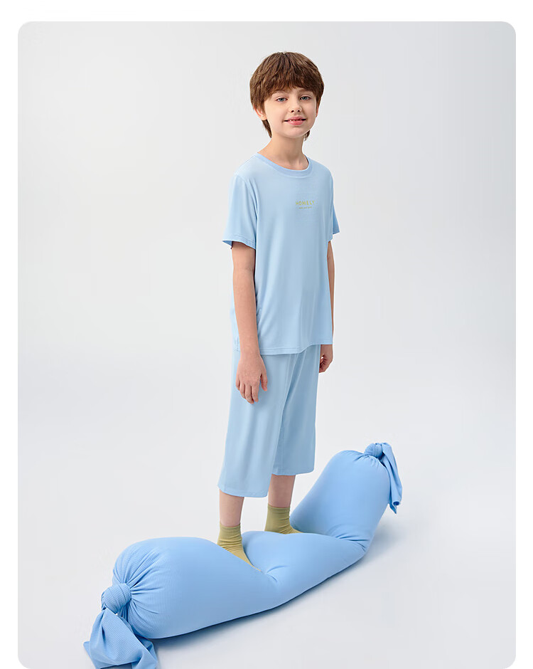 BALABALA Children's Pajama Set Summer Boys And Girls Home Wear Bamboo Fiber Breathable Comfortable for Outdoor Use 208225171204 11