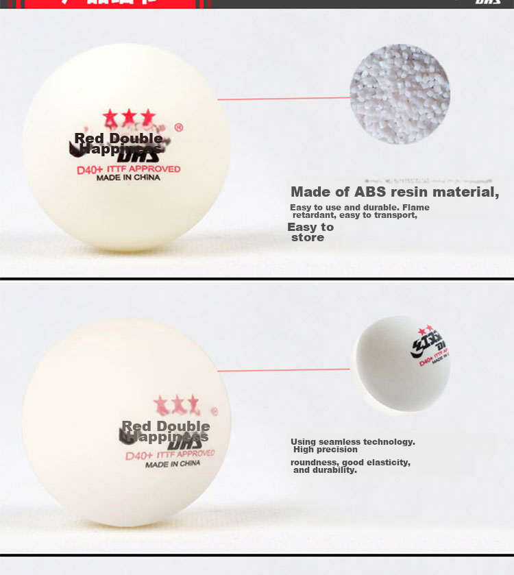 DHS Sai Di Bai Star Table Tennis Balls, Professional Competition Training Balls, Size 40+, Pack of 10 4