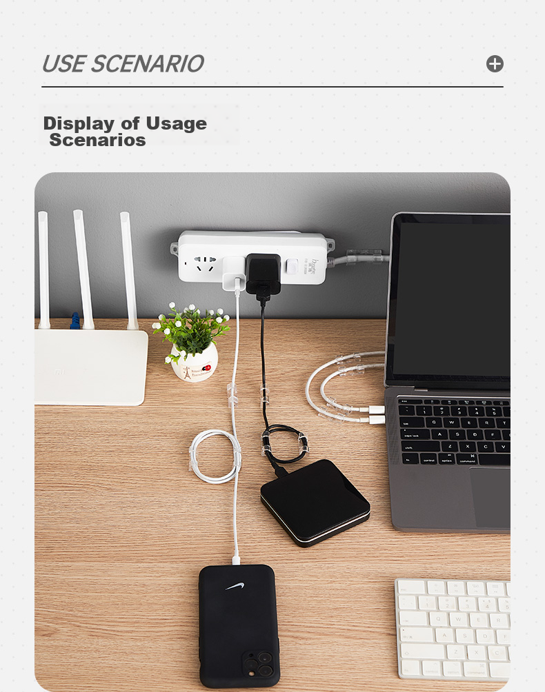Dengbi Power Strip Organizer, Cable Management System, No Drilling Required, Wall-Mounted Storage Solution, Power Strip Holder for Plugs And Cables 13