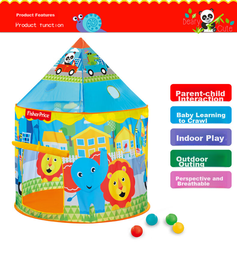 Fisher-Price Children's Ocean Ball Pool Toy, Baby Playpen Fence (With 30 Ocean Balls), Birthday Gift Present 7