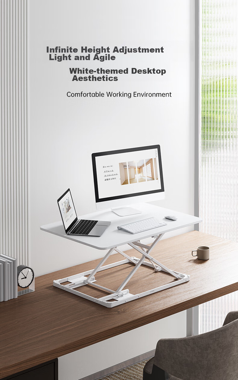 Brateck North Arc Height Adjustable Desk, Standing Office Work Riser Table, Standing Computer Height Adjustable Stand D200 1