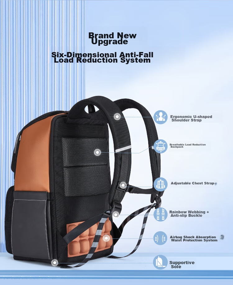 KALA·Y Airbag-Reducing Laptop Bag, Business Large Capacity 15.6-Inch Backpack, Unisex Shoulder Bag, 5213 Black 11
