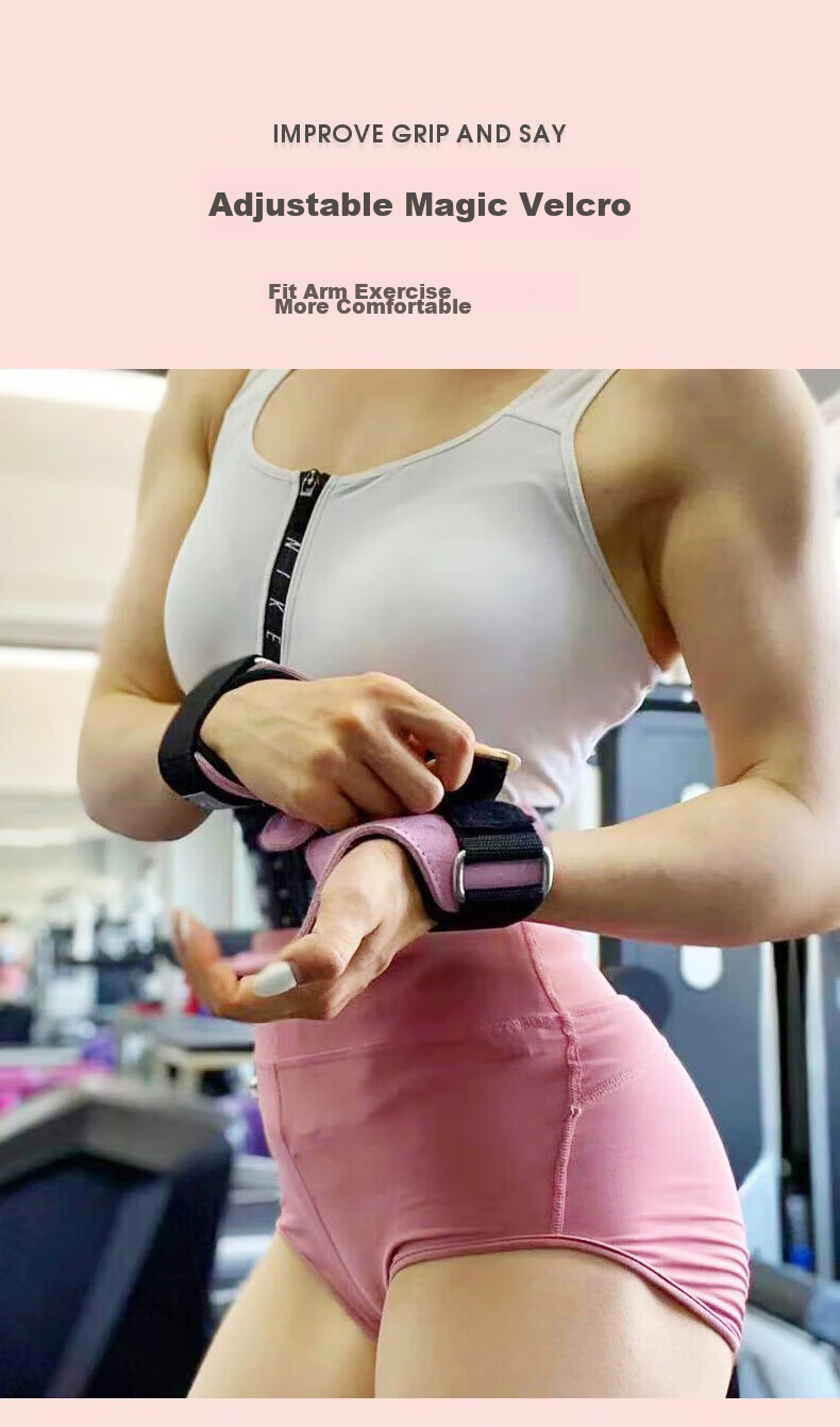 LAC Leather Fitness Gloves with Palm Support, Pull-Up Straps, Bar Grip, Non-Slip, Two-Pair Pack 8