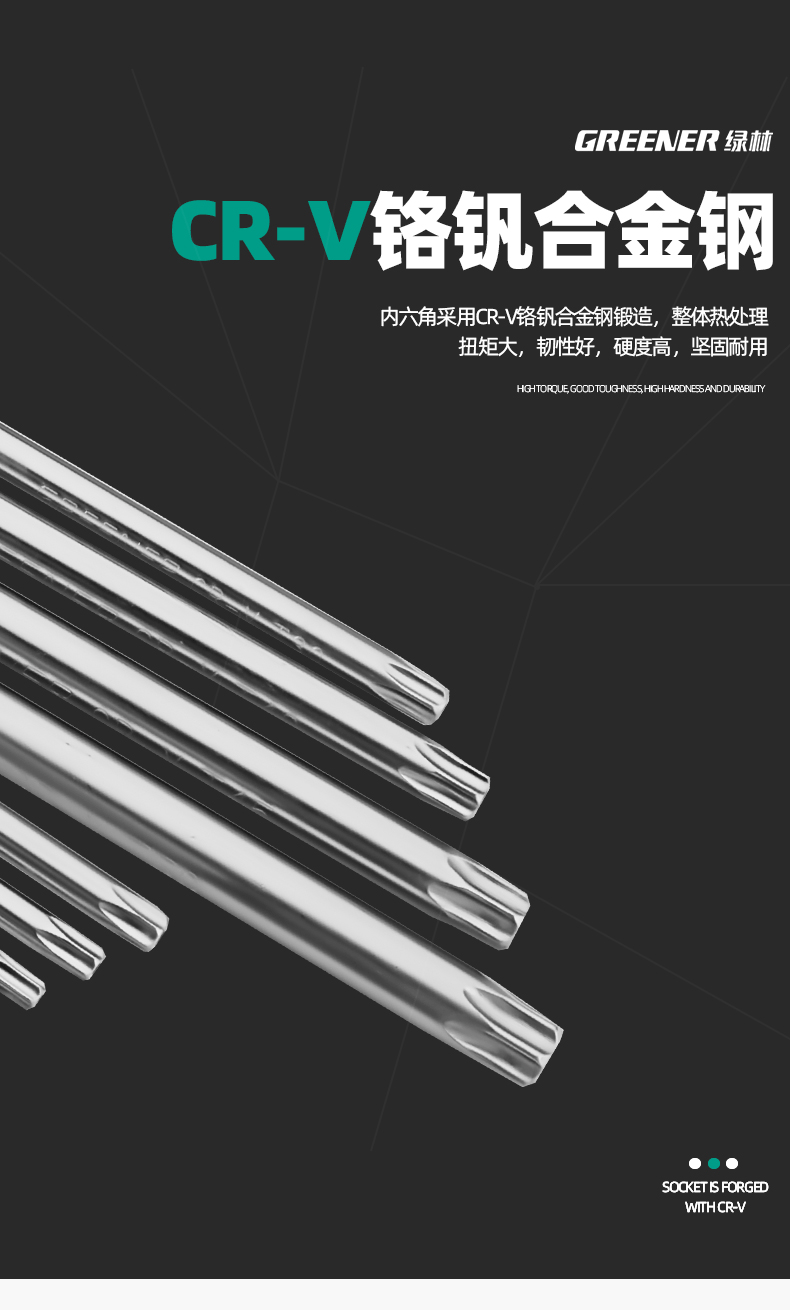GREENER Household Plum Blossom Hex Key Wrench Set, Cross Hex Screwdriver Plum Blossom Hex Key Extended 9-Piece Set 1