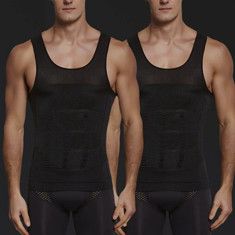Miaohuo Men's Slimming Vest Sports Abdomen Waist Chest Shaping Elastic Slim Fit Lightweight Summer Underwear