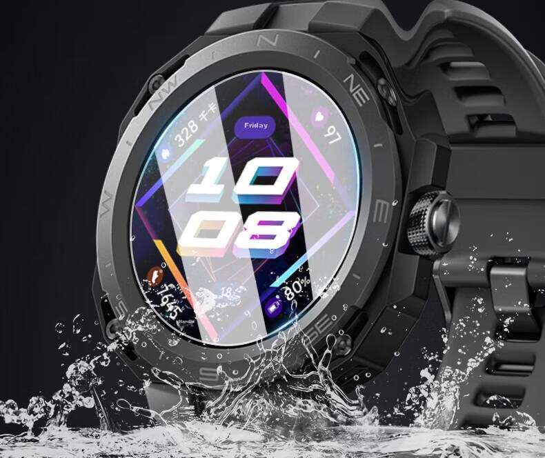 ESCASE [Three-Pack] Huawei WATCH GT Cyber Watch Screen Protector, Tempered Glass Film for Huawei Smartwatch, Full Coverage Anti-Drop Protective Film 14