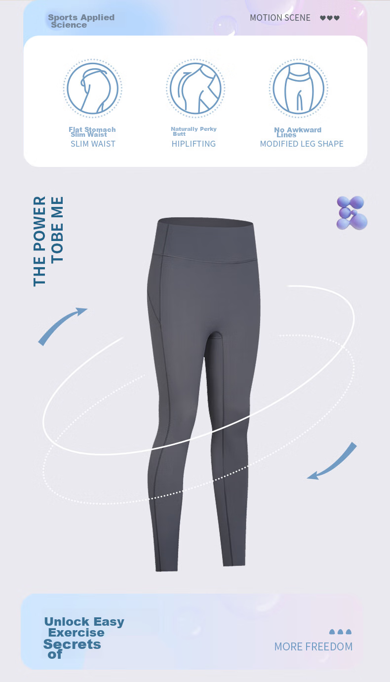 ACKDCS Inspirational Pants Yoga Pants for Women, Spring And Summer Wear, Tight-Fitting Running Pilates Sports Trousers, High-Waisted Butt-Lifting Fitness Pants 2
