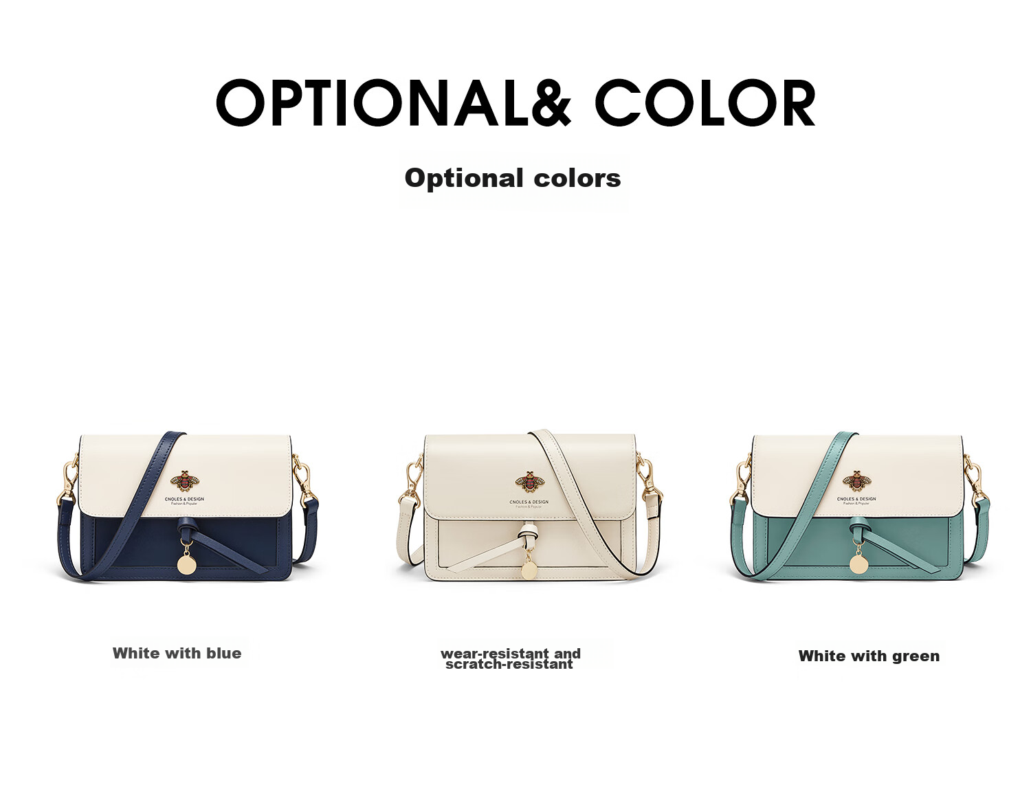 Cnoles Crossbody Bag, Women's Cowhide Shoulder Bag, High-End Commuter Small Square Bag, Valentine's Day Gift for Girlfriend 10