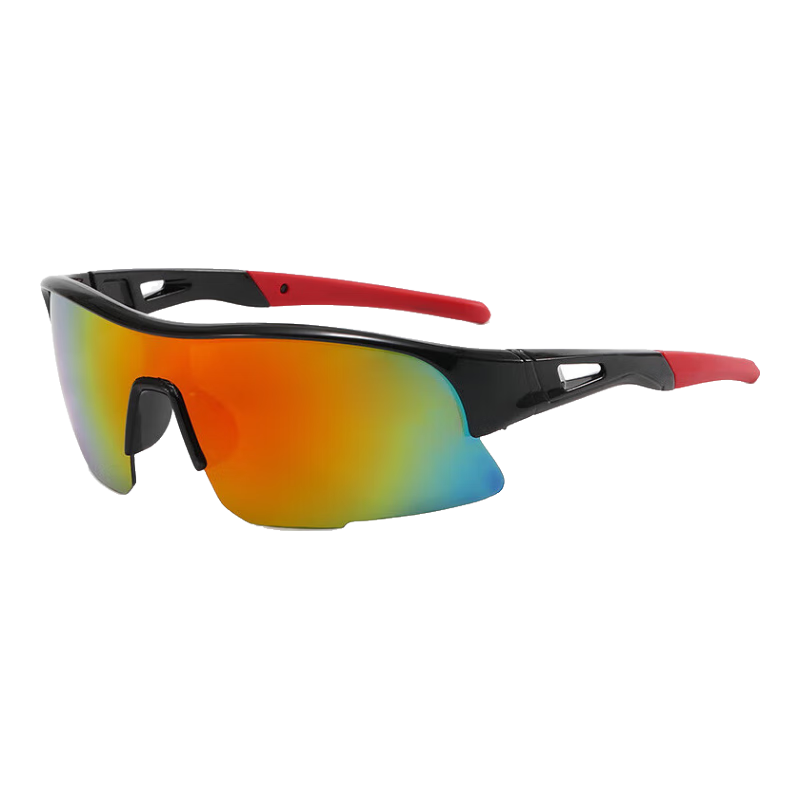 LOVECRAFT Cycling Glasses 1623-Black Frame with Purple Red Lenses, Unisex Sunglasses for Bicycle Riding, UV Protection, Wind And Sand Resistant, Specially Designed for Running
