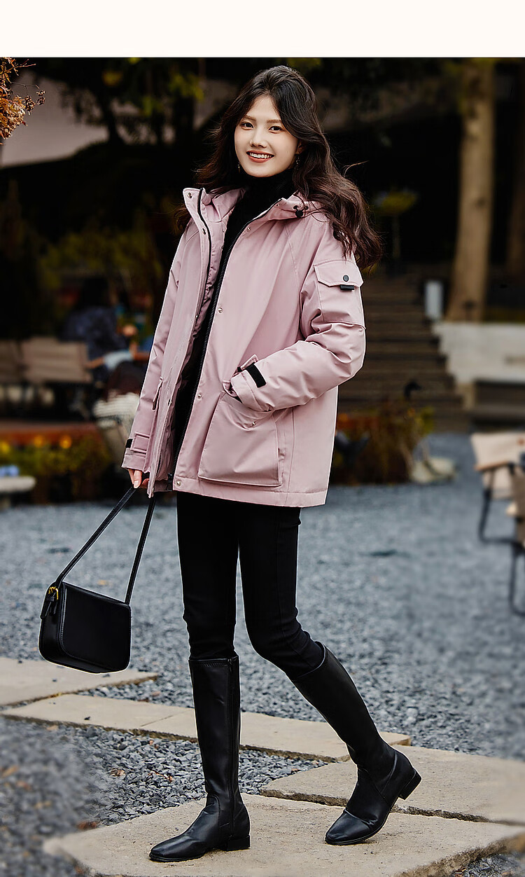 Dme [Sanfang Black Technology] Winter Warmth 90% Duck Down Hooded Adjustable Cuff Velcro Down Jacket Coat 18