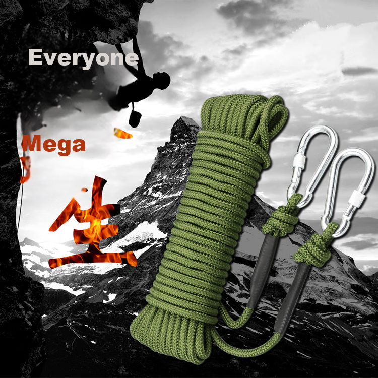 GEDUN Jiutouniao Outdoor Climbing Rope, Camping Multi-Functional Steel Wire Rappelling Safety Rope for Camping, Rock Climbing And Drying Clothes 1