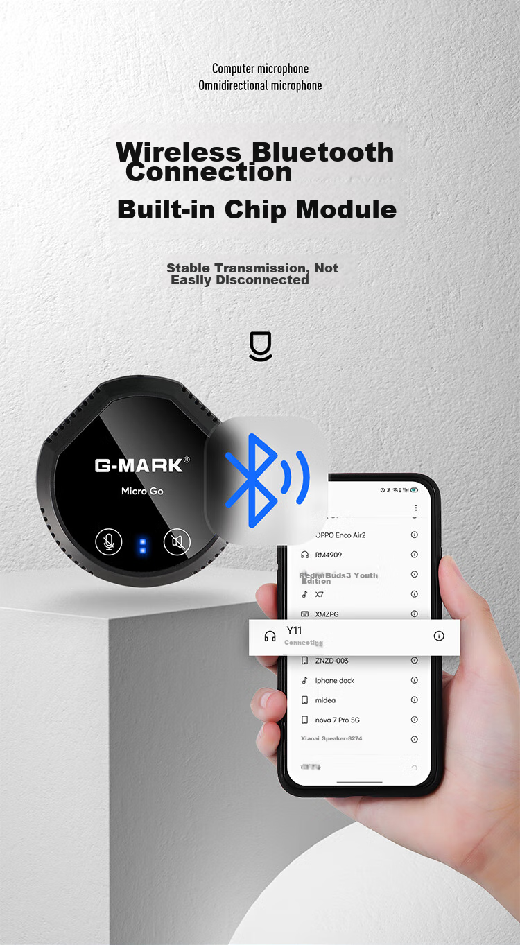 G-MARK USB Computer Laptop Speaker with Microphone for Recording, Bluetooth Gaming Desktop Omnidirectional Microphone Network Speaker All-In Small Steel Cannon High Volume 5
