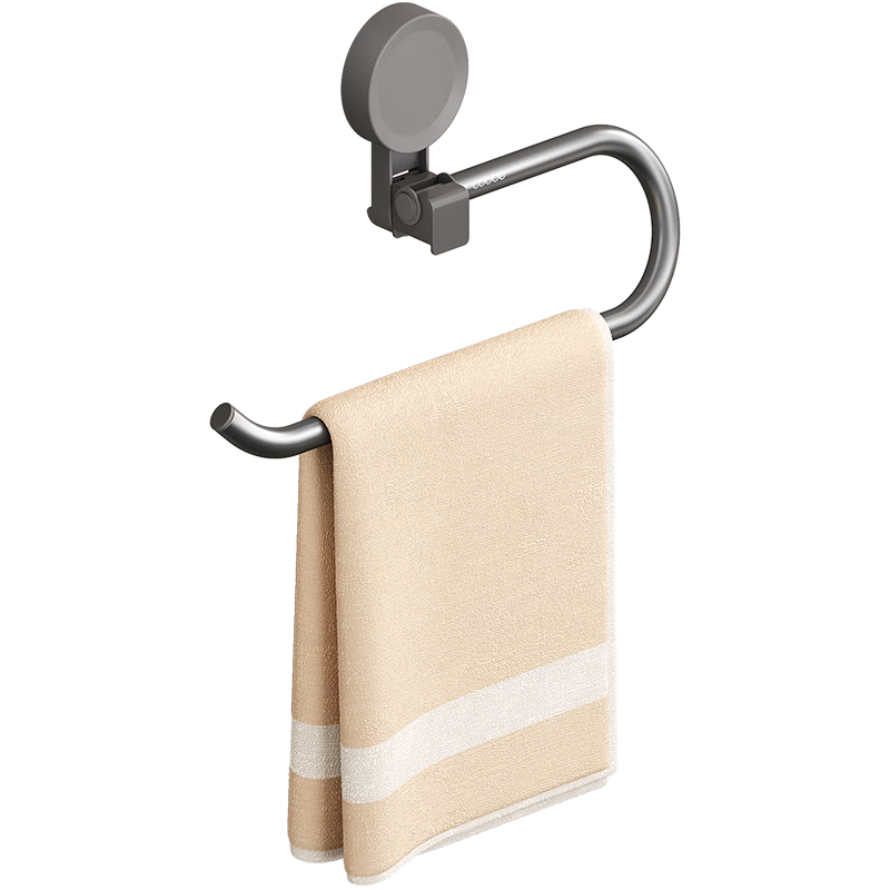 Cobbe Suction Cup Towel Bar, Bathroom Storage Rack, Hanging Rod, Space Aluminum, No Drilling Required Installation, for Small Apartments, 50-60cm