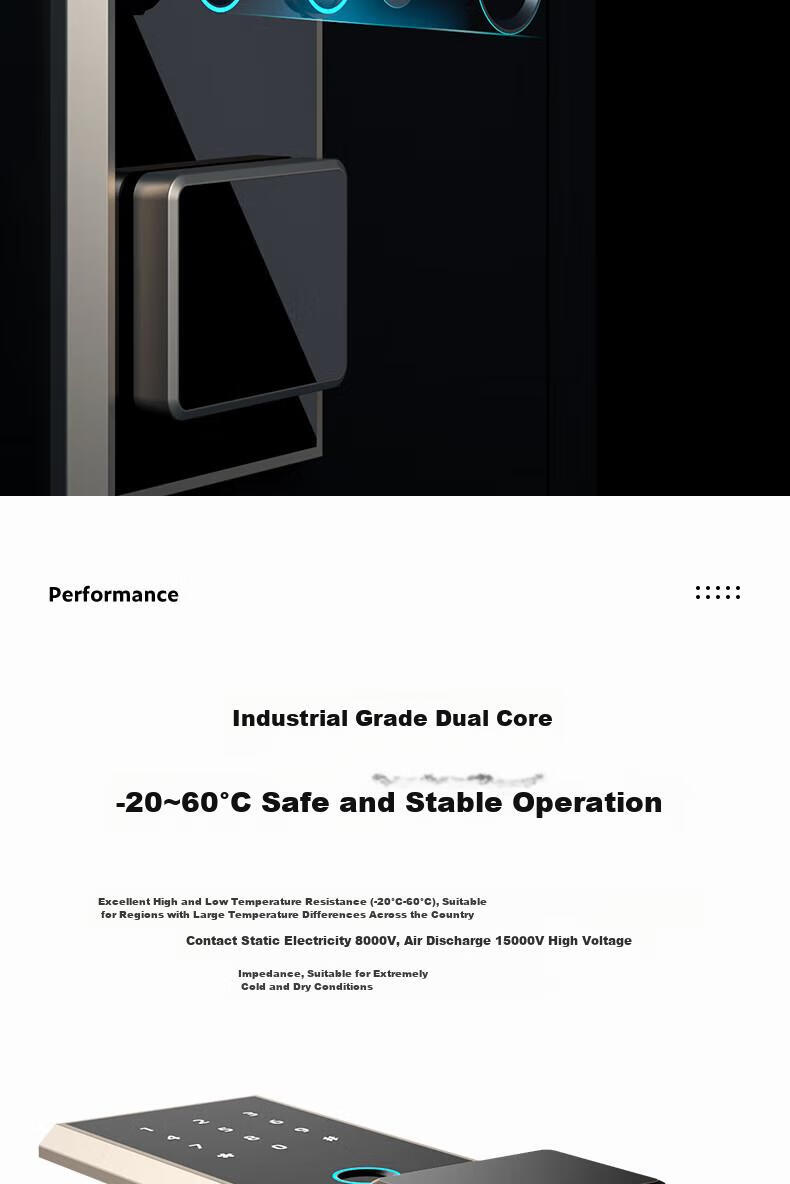 Deli Home Safe Box, Hongya 60cm Fingerprint Unlock, 12mm Thickened Door Panel, Anti-Theft And Portable Small Gold Vault, Can Be Used As Bedside Table, AE66-ZM Gold 8
