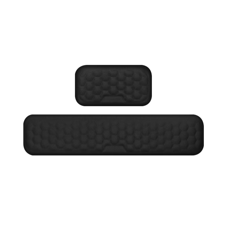 KPTE [Convex Point Massage Wrist Rest] 104-Key Keyboard Wrist Pad Mouse Pad Wrist Support Memory Foam Wrist Rest 87/68 Key Keyboard Tray Set Large Size - Black