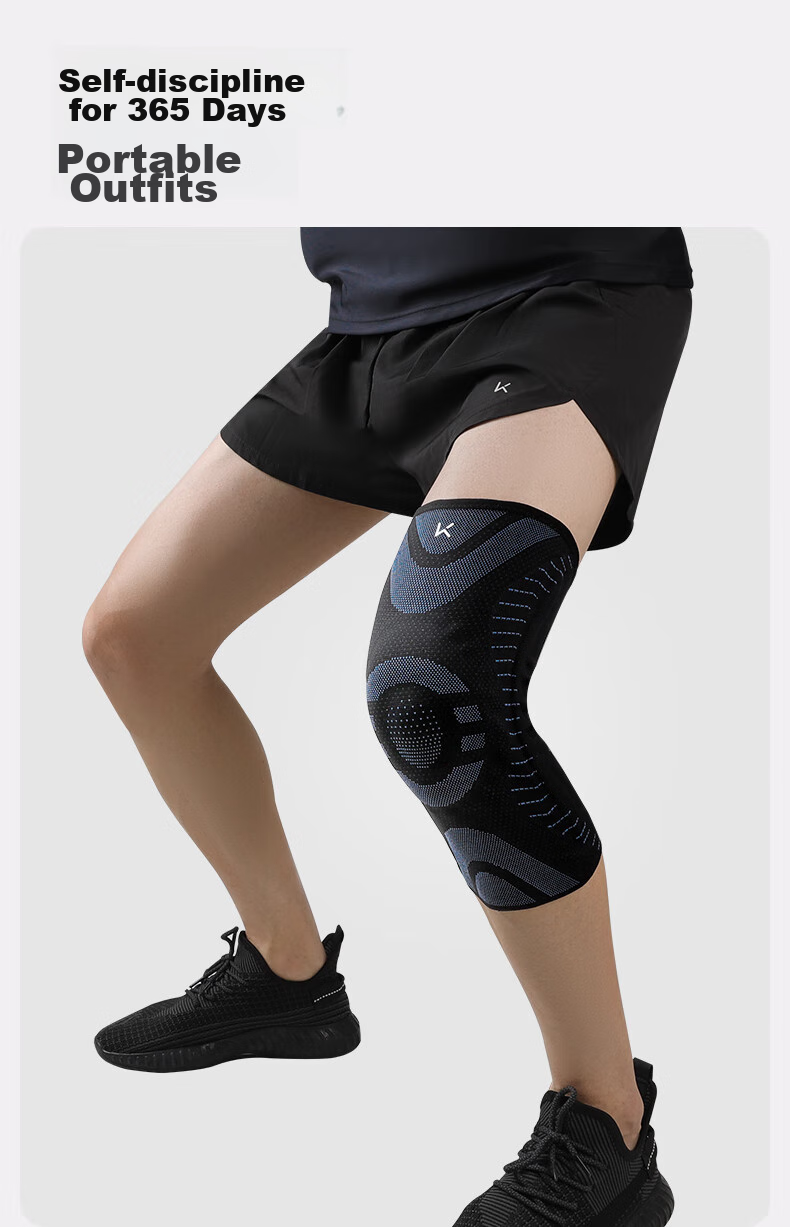 Keep Sports Knee Brace for Men, Running Jump Rope Anti-Slip Basketball Joint Meniscus Fixation Knee Protector, Xuanmo Black, Size S 10