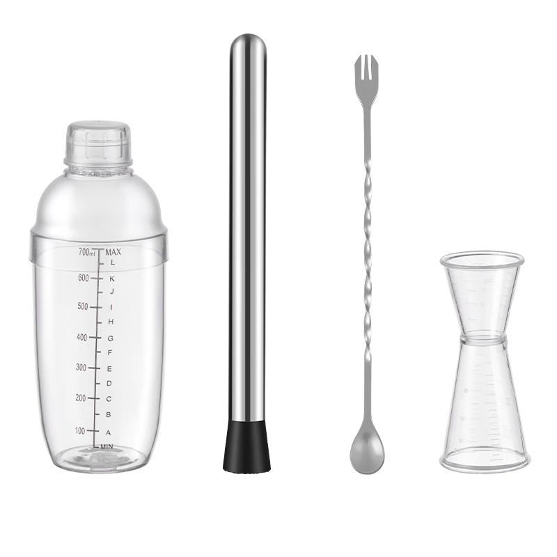 BJ Shaker Set with Manual Lemon Tea Maker Tool, Stainless Steel Ice Crusher, Juice Muddler, Milk Tea Shaker, And Cocktail Mixer