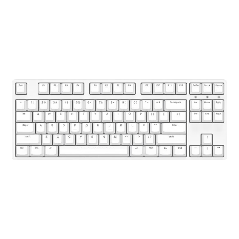 Ikbc W200 Wireless Keyboard, 87 Keys, Mechanical Keyboard for Office Typing with Good Feel, Cherry Keyboard for E-Sports Gaming, White Brown Switch