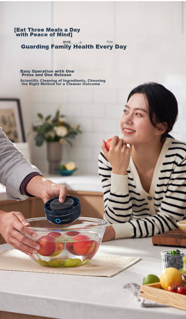 Donlim Fruit And Vegetable Washer, Home Use Food Purifier, Antibacterial Bubbles, Wireless Dual-Chamber, Meat And Vegetable Separation Purification Upgraded Model DL-1271 13
