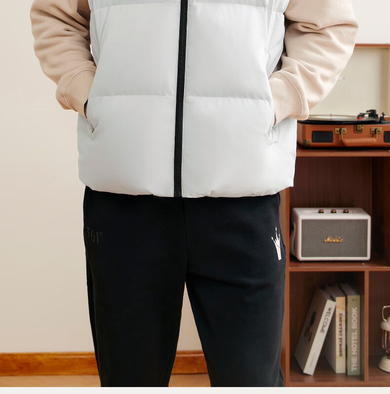 361° Men's Down Vest Autumn Winter New Waterproof Warm Sports Casual Running Stand Collar Jacket 652544401-4 2