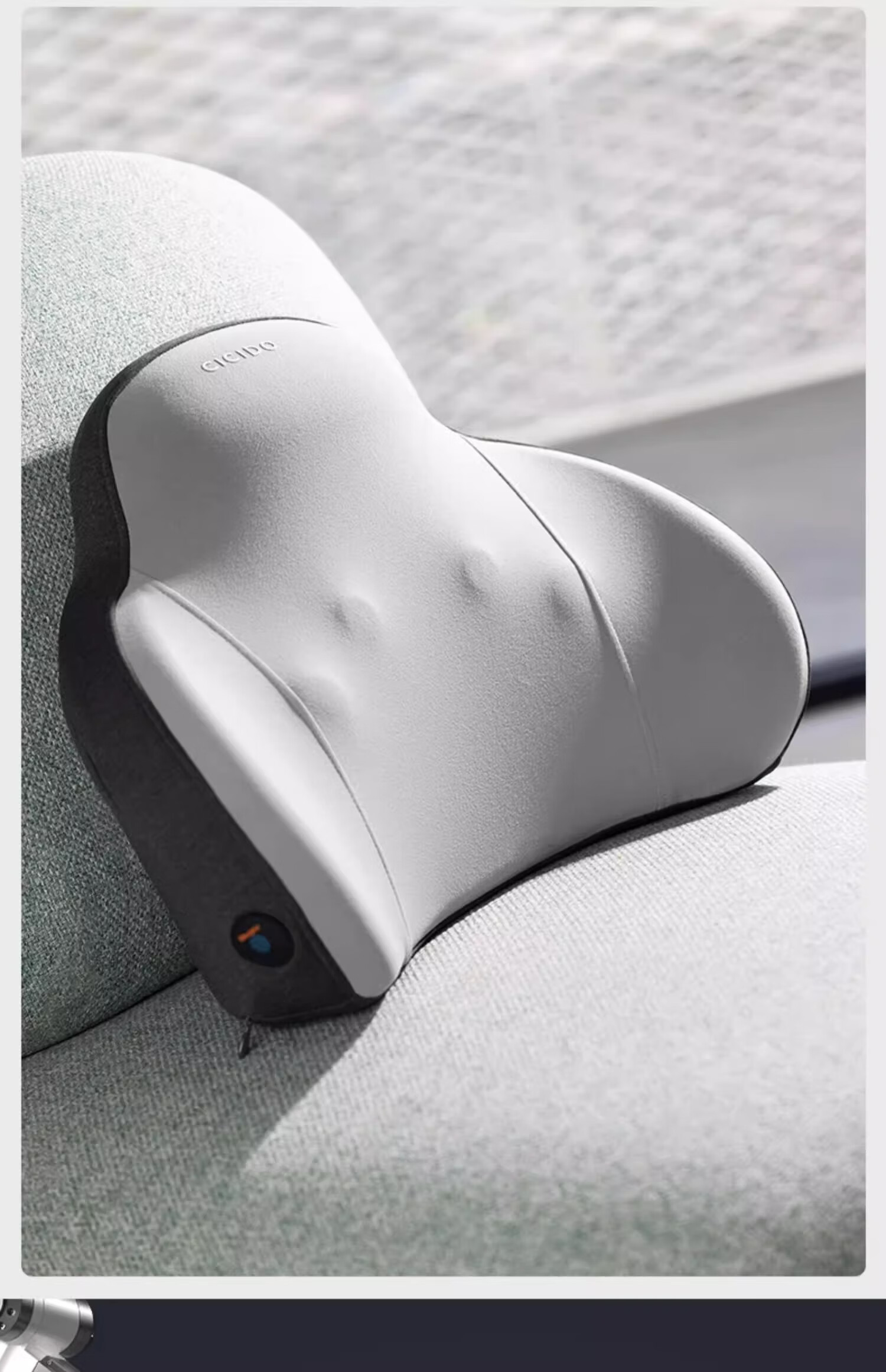 CICIDO Electric Car Lumbar Support Massager Waist Cushion Car Backrest Massage Device Gift for Parents 30