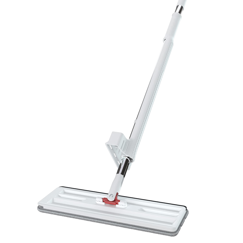 Okaywife Flat Mop, 35CM, 2 Pieces of Cloth, No Hand Washing Required, with Squeegee Strip, Household All-In Lazy Person's Tool, Absorbent Mopping Cloth