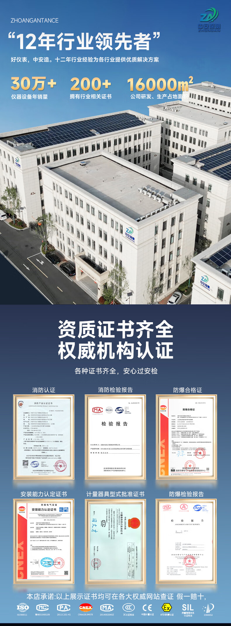 Zhong'an Tan Independent Combustible Gas Detector Alarm for Spray Booth Gas Station Restaurant Industrial and Commercial Catering Gas Detection Instrument 1