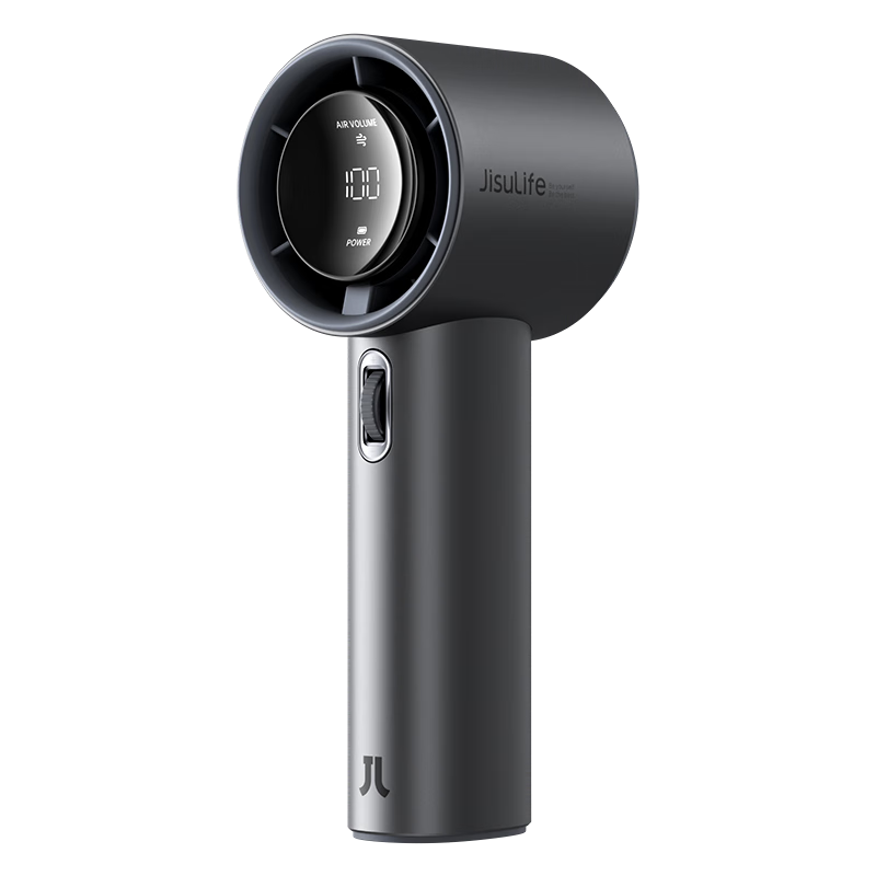 Jisu (JISULIFE) Handheld Mini Fan, High-Speed Energy-Saving Air Blaster, Compact Portable Dormitory Electric Fan, Rechargeable Personal Pro1s Gray I Regular Old Versio