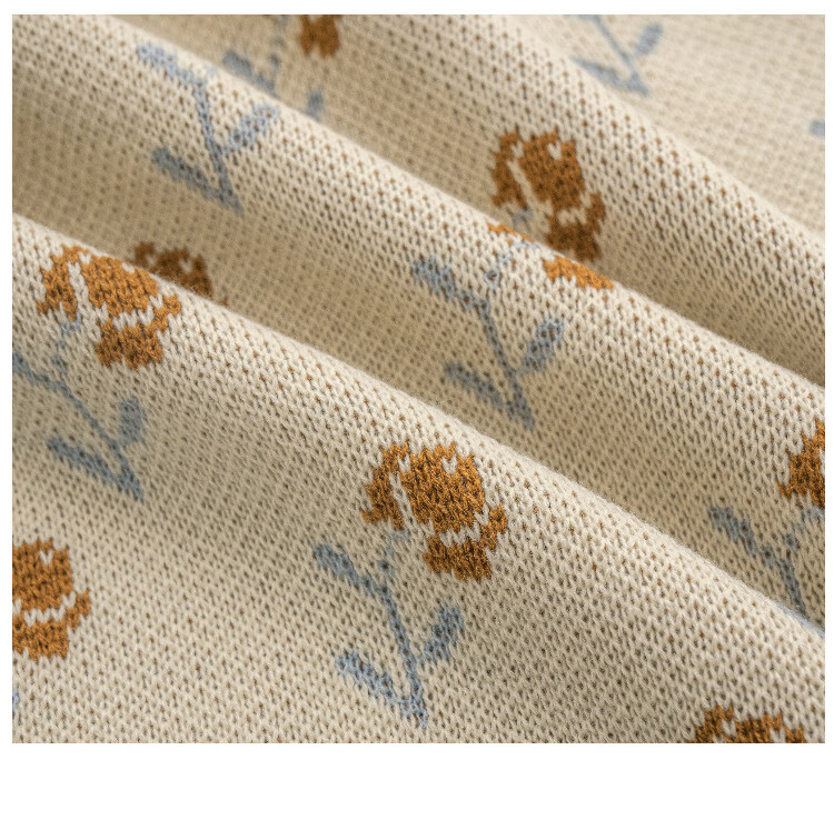 Fanyejia Floral And Bird Pattern Knitted Blanket, Luxury Throw, Sofa Cover, Living Room Leisure Nap Blanket, Bed End Rug, Office Air Conditioning Blanket 12