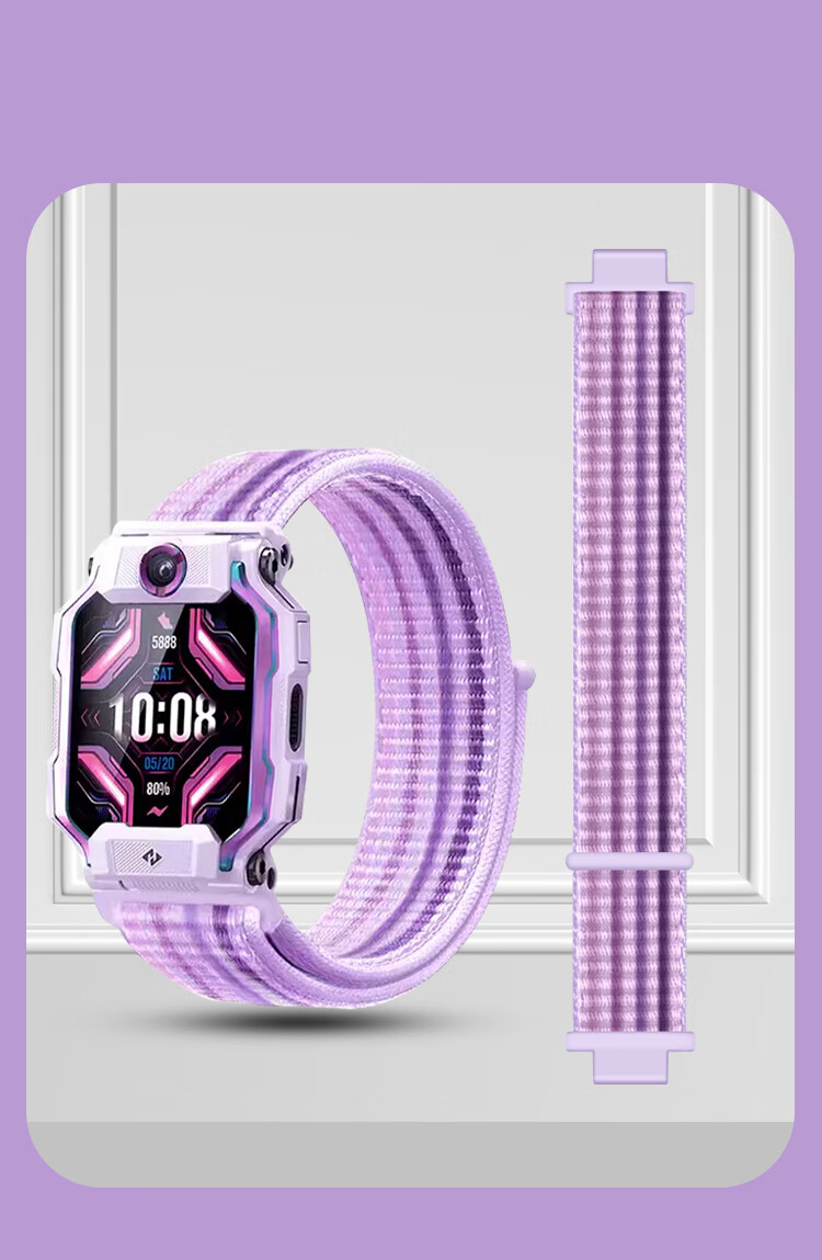 Freeson Nylon Braided Watch Strap Compatible with Xiaotiancai Children's Smartwatch Z10, Z9/Q2A/D3 And Other Z Series/Q/D/Y Series Smartwatches [Screw Rod And Nut Set] Blue 9