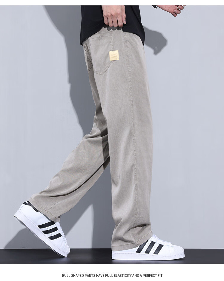 JEEP [Tencel Thin] High-End Casual Pants for Men, Loose Straight-Leg Ice Silk Wide-Leg Trousers for Summer 2026 6