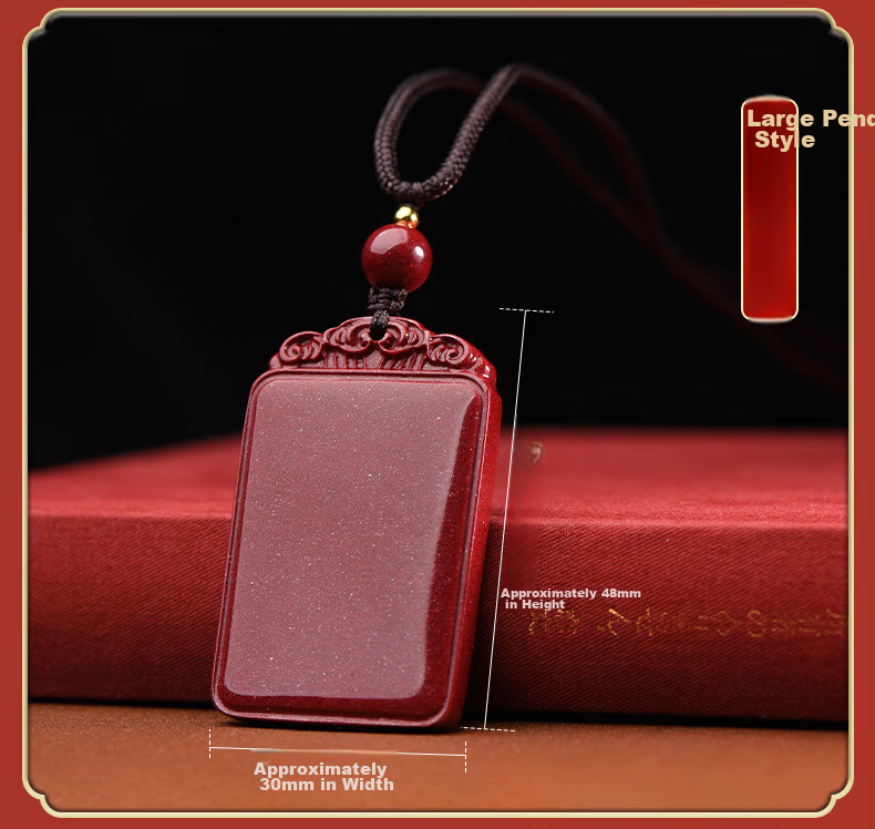 Cilingge Cinnabar Pendant, Peace And Safety Amulet, Necklace for Men And Women, Purple Gold Sand, Year of The Horse Zodiac Charm, Protective Amulet, Necklace Gift 14