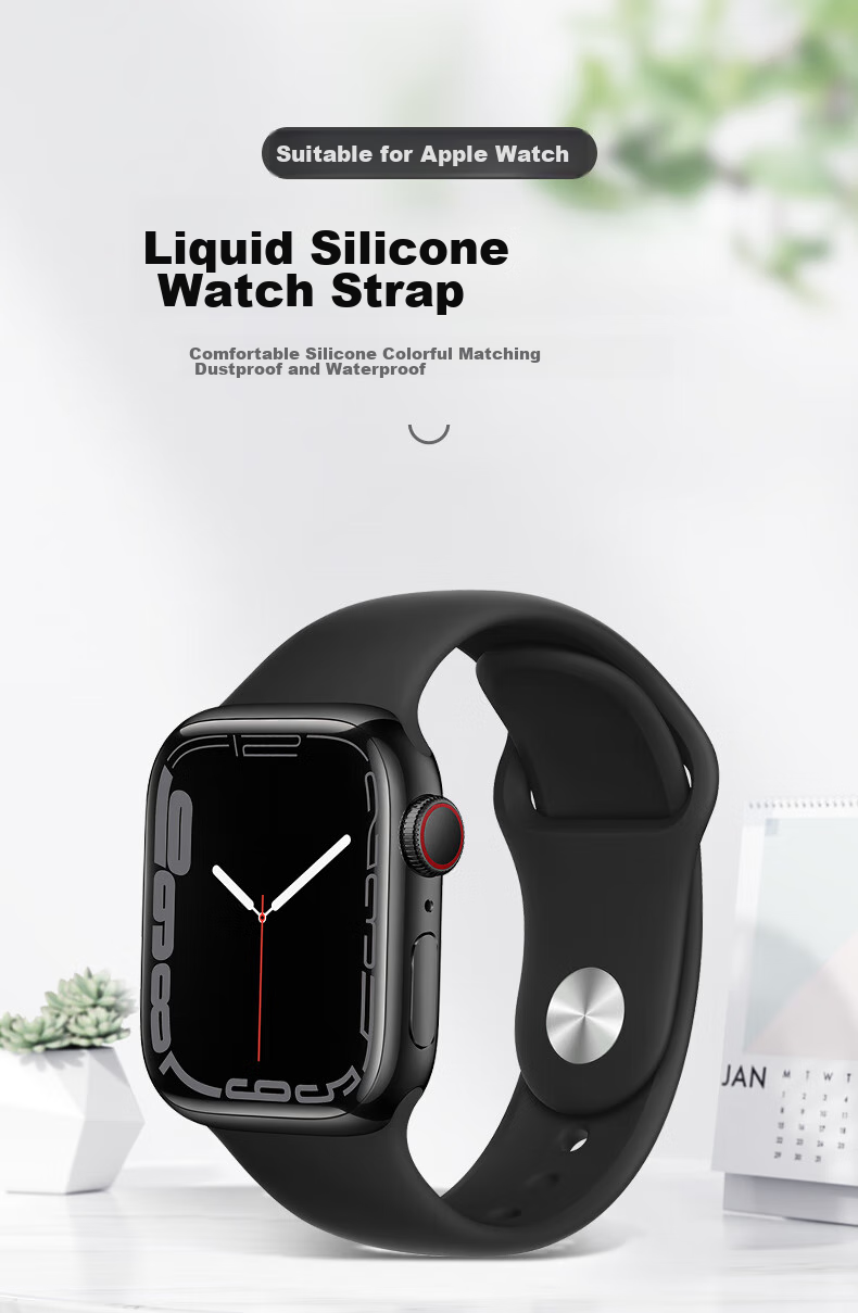 Weiqiantu Compatible with Apple Watch Series 12/11/10/9/8/7/6/ultra4/32, Sports Silicone Watch Band for Men And Wome 1