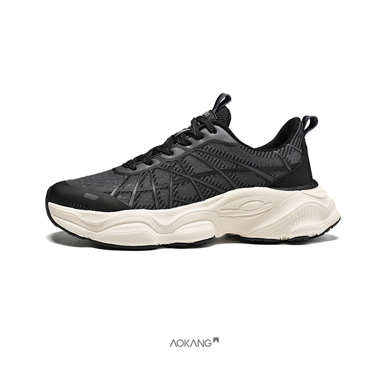 Aokang Men's Versatile Mesh Dad Shoes Sneakers Height-Increasing Casual Shoes for Men, Black, Size 40 18